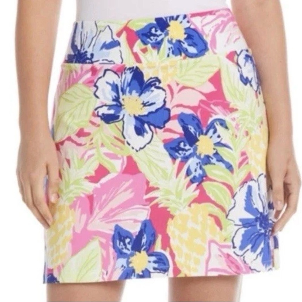 Rafaella Floral Pink Skort Women’s XXL Stretch Waist Tennis Tropical Hawaiian